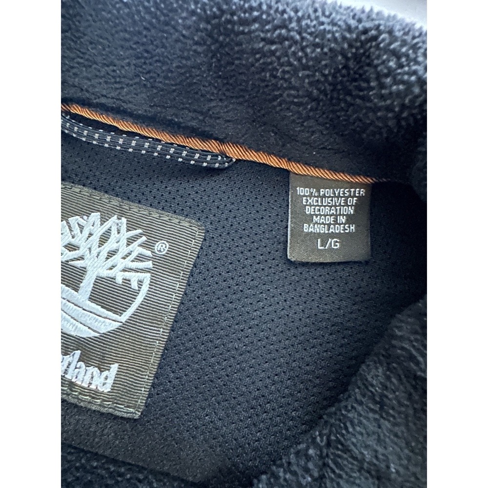 Timberland Fleece Long Sleeve Mens L Black Full Zip with Pockets Gorpcore‎ - Picture 7 of 7